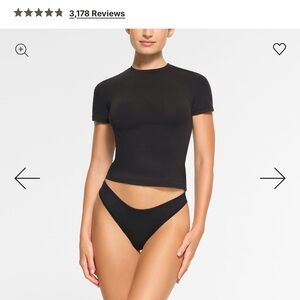 SKIMS cotton jersey short sleeve in black